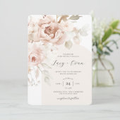 Invitation Bohème Blooms Moderne Arch Boho Mariage (Debout devant)