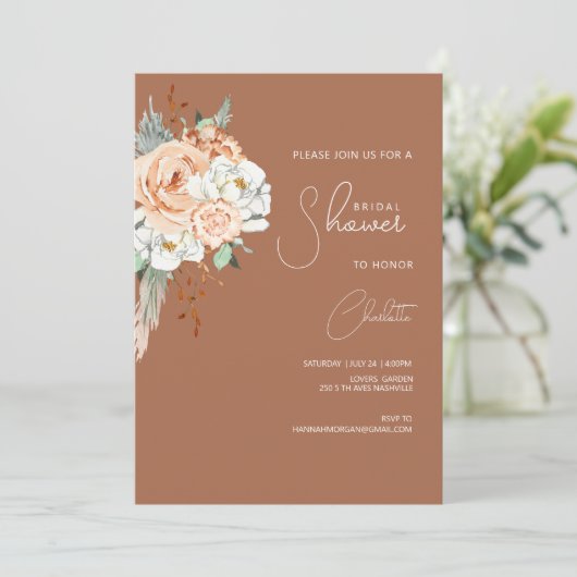 Invitation Bohême Blush Brown Green (Debout devant)