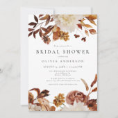 Invitation Bohême Burange Chute Fête des mariées Florale (Devant)