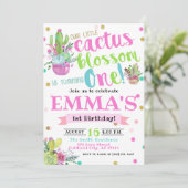 Invitation Bohème Cactus Blossom 1er anniversaire (Debout devant)