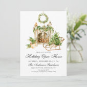 Invitation Bohème Composition NOËL VACANCES OUVERTE MAISON (Debout devant)