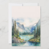 Invitation Bohème douche de mariée montagne aquarelle (Dos)