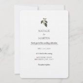 Invitation Bohême Elégance Simple Amateurs de café Mariage (Devant)