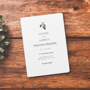 Invitation Bohême Elégance Simple Amateurs de café Mariage