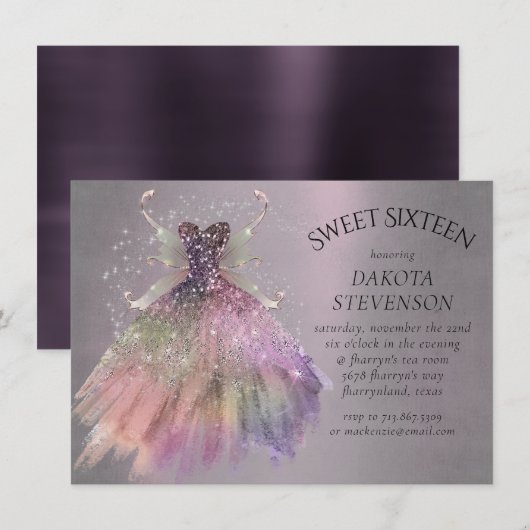 Invitation Bohême Fairy Ball Gown | Boudin Ombre (Devant / Derrière)
