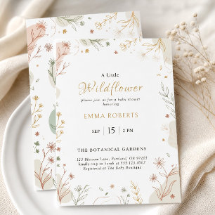 Invitation Bohème Fleur Sauvage Botanique Terreuse