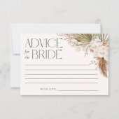 Invitation Bohème Floral & Plumes Conseils pour mariée (Devant)