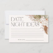 Invitation Bohème Floral & Plumes Date Nuit Idées (Devant)