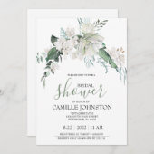Invitation Bohème Florale Douche nuptiale (Devant / Derrière)