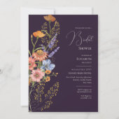 Invitation Bohême Mariage Thème Fleurs sauvages romantiques B (Devant)