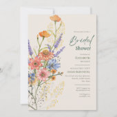 Invitation Bohême Mariage Thème Fleurs sauvages romantiques B (Devant)