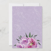 Invitation Bohème mauve chic pivoines brunch nuptial (Dos)