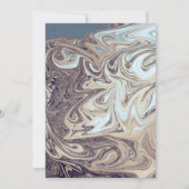 Invitation Bohème minimal ton de la Terre Mariage d'art Abstr (Dos)