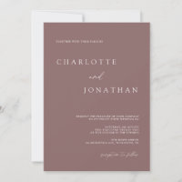 Bohème moderne violet foncé Mariage mauve