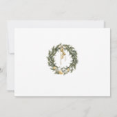 Invitation Bohème Noël Composition Déjeuner de vacances (Dos)