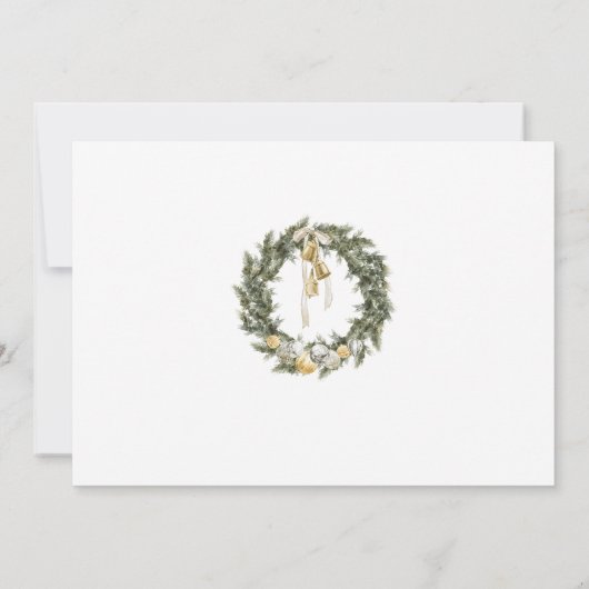 Invitation Bohème Noël Composition Déjeuner de vacances (Dos)