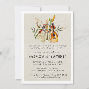 Invitation bohème pour une fête d'anniversaire sur