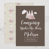 Invitation bohème pour une fête de camping en plei (Devant / Derrière)