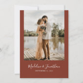 Invitation Bohème Rustique Arc Floral Mariage photo (Dos)