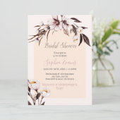 Invitation Bohème rustique blanc & crème Fête des mariées flo (Debout devant)