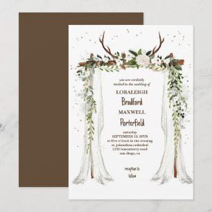 Invitation Bohème rustique   Mariage Boho Canopy