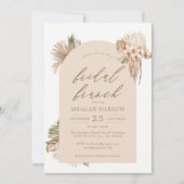 Invitation Bohème Séché Palm Feuille Bridal Brunch (Devant)