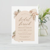 Invitation Bohème Séché Palm Feuille Bridal Brunch (Debout devant)