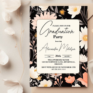 Invitation bohème Spring Floral Graduation Party