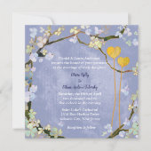 Invitation Bohème style Mariage bleu poudré (Devant)