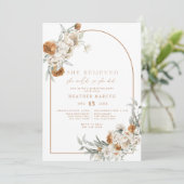 Invitation BOHEME Terracotta Floral Boho Arch Graduation (Debout devant)