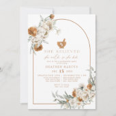 Invitation BOHEME Terracotta Floral Boho Pharmacy Graduation (Devant)