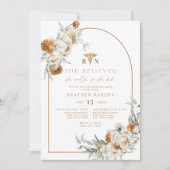 Invitation BOHEME Terracotta Floral Boho RN Nurse Graduation (Devant)