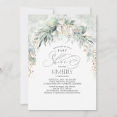 Invitation Bohème verdure Baby shower d'été romantique (Devant)