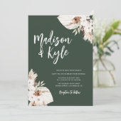 Invitation bohème verdure pampas mariage de automne invitatio (Debout devant)