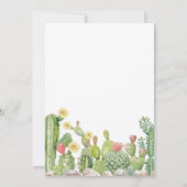 Invitation Bohemian Boho Cactus Baby shower neutre pour les f (Dos)