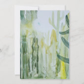 Invitation Bohemian Cactus Desert Floral Fête des mariées Inv (Dos)