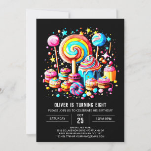 Invitation Bohemian Candy Wonderland Anniversaire