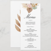 Invitation Bohemian Chic Mariage floral (Devant / Derrière)