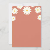 Invitation Bohemian Daisy Floral 1er anniversaire (Dos)