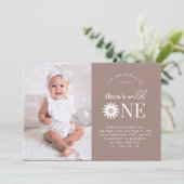 Invitation Bohemian Daisy Paysage Photo Anniversaire Invitati (Debout devant)
