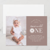 Invitation Bohemian Daisy Paysage Photo Anniversaire Invitati (Devant / Derrière)