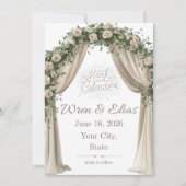 Invitation Bohemian Elegance Save the Date Card (Devant)