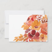 Invitation Bohemian Fall Floral chic détails mariage (Dos)