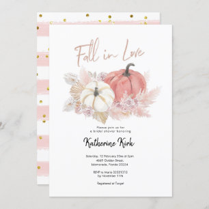 Invitation Bohemian Fall in Love Citrouille Fête des mariées