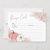 Bohemian Fall in Love Citrouille Recette Card