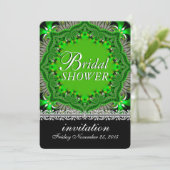 Invitation Bohemian Forest Garden Green Fête des mariées Part (Debout devant)