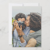 Invitation Bohemian Garden Blue Boho Fleur sauvage Photo Mari (Dos)