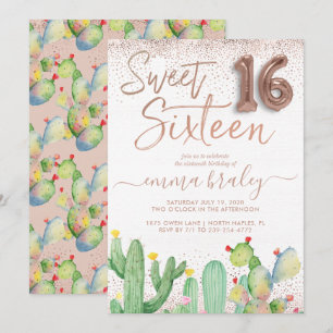 Invitation Bohemian Glam Fiesta Sweet Sixteen