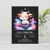 Invitation Bohemian Kids Cow Anniversaire (Debout devant)