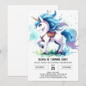 Invitation Bohemian Kids Horse Anniversaire (Devant / Derrière)